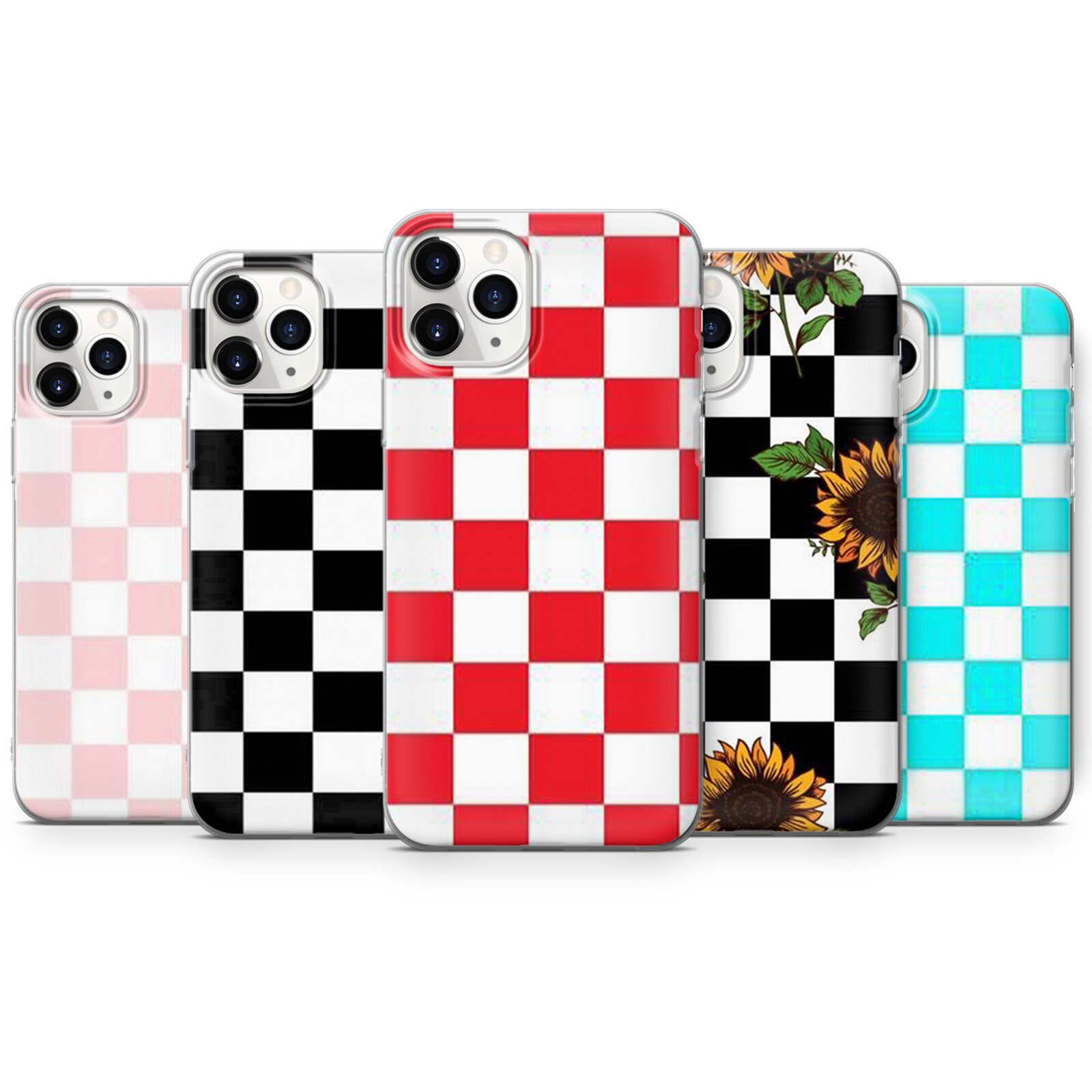 Checkered Phone Case Checkered Cover For iPhone 7 8 XS XR | Etsy