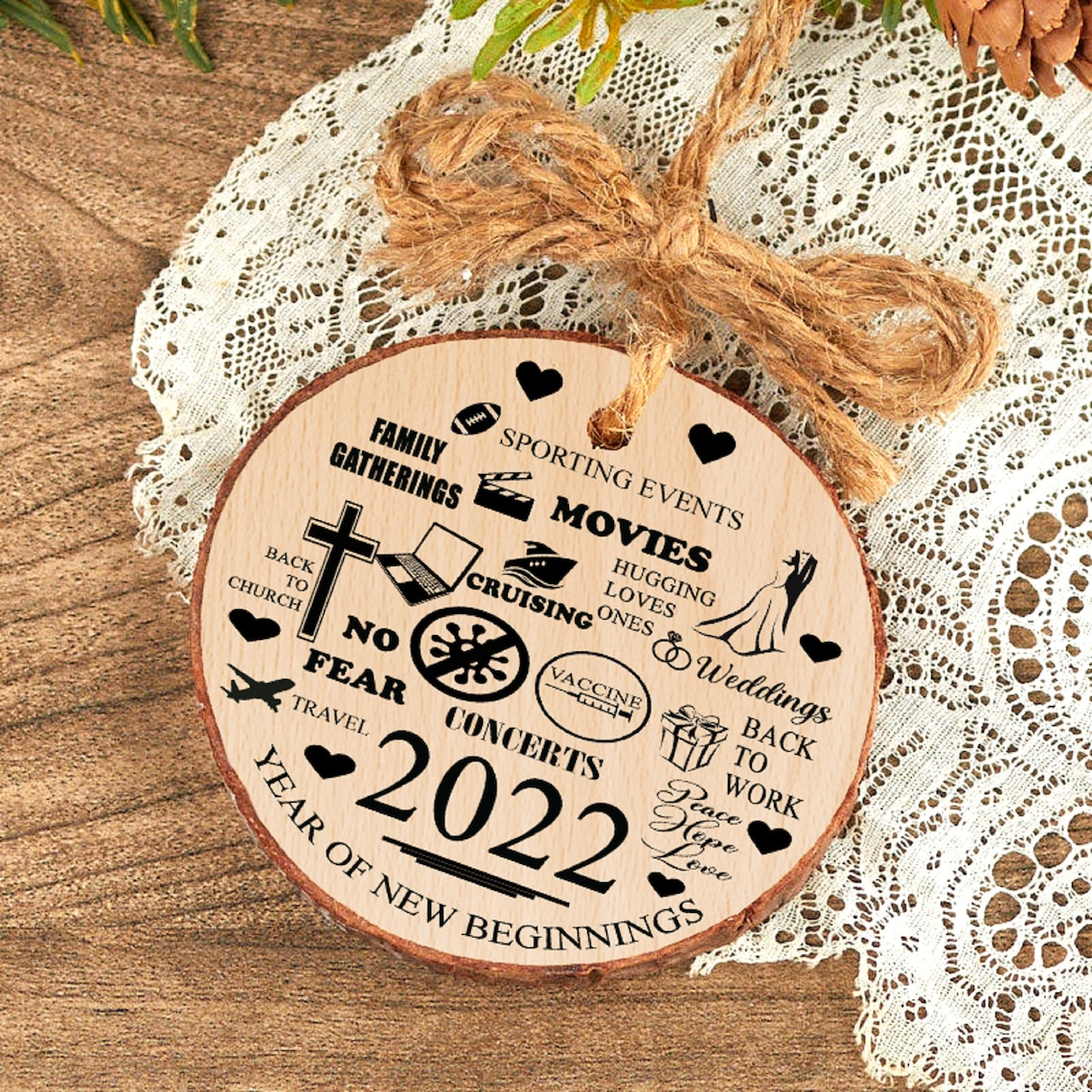 2021 Wood Christmas Ornament 2022 Ornament of Hope and New Etsy