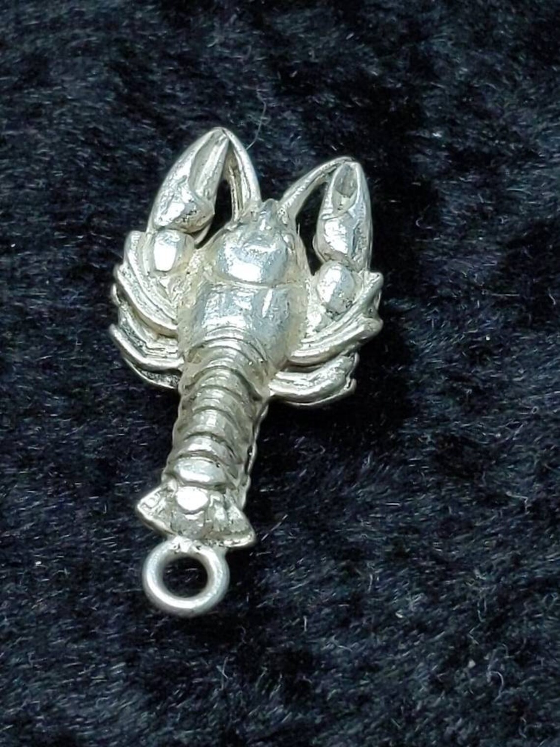 Sterling silver lobster charm Etsy