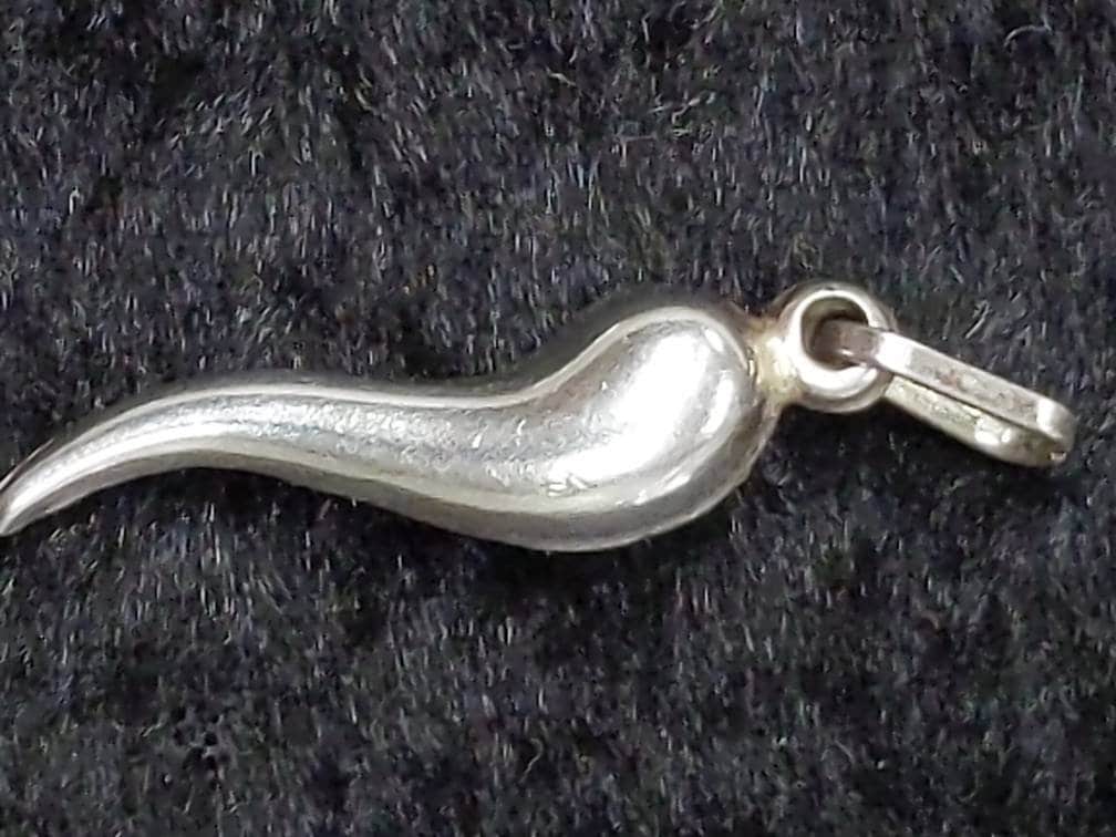 Sterling silver horn charm Etsy