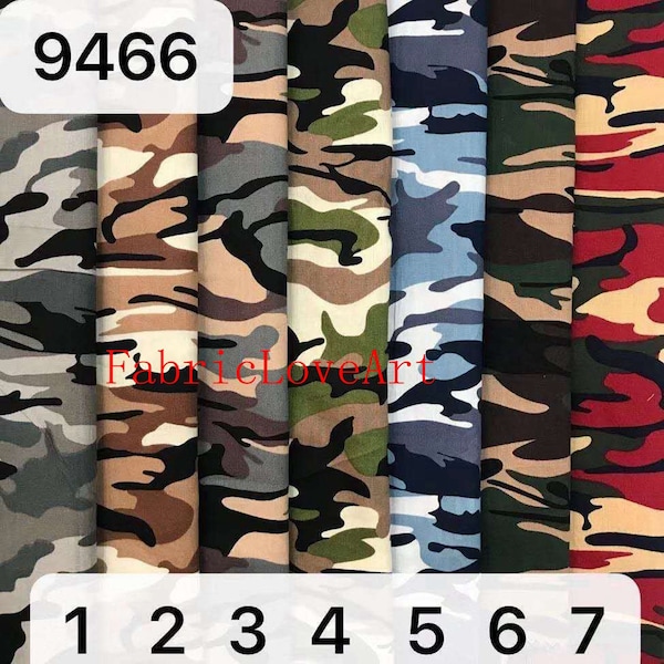 Verkoop! Army Camouflage 100% Cotton Camou Print Fabric 57"W Materiaal BTY voor kleding gezichtsmaskers ambachten quilten