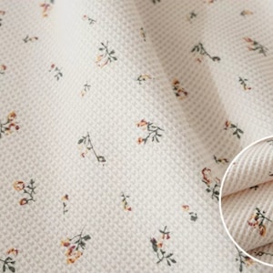 Floral Waffle Fabric, Solids Variety, 1/2 Yard, Yard
