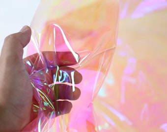 Iridescent TPU Fabric: Soft Clear Colorful Material - 1/2 Yard