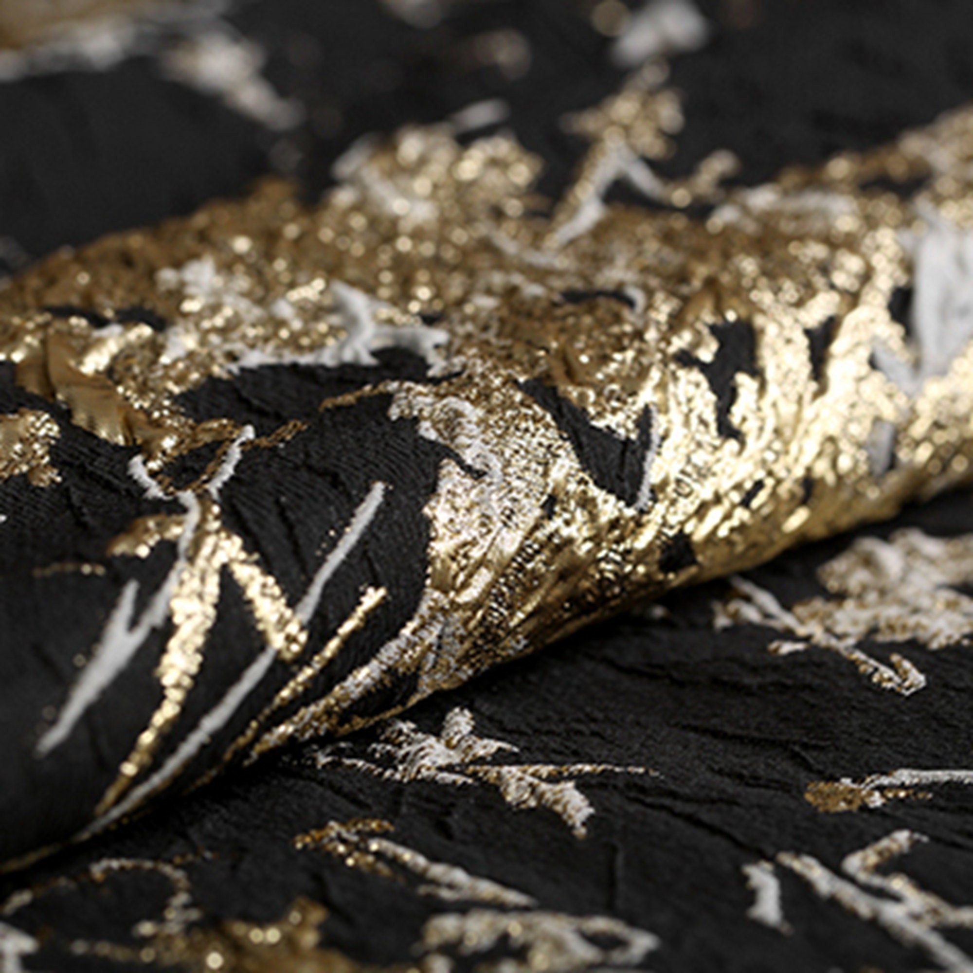 Jacquard fabric fashion fabric black gold jacquard 20 autumn Etsy