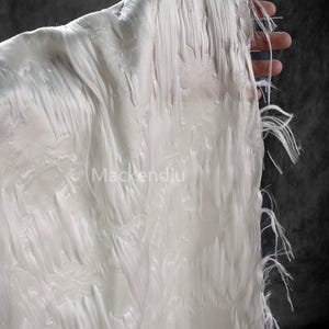 Off-White Brushed 3D Jacquard Fabric, Textured Fabric, Dress Fabric, Coat Fabric, Designer Fabric, 1/2 Yard Samples available