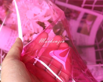 Transparent Pink TPU Fabric: Soft Clear Material, 48 Inches Wide (Half Yard)