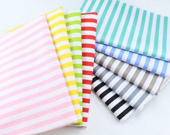 Cotton color striped fabric, printed fabric, DIY handmade fabric by the yard