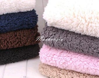 Lamb Velvet Plush Fabric: Winter Coat Material, 1/2 Yard