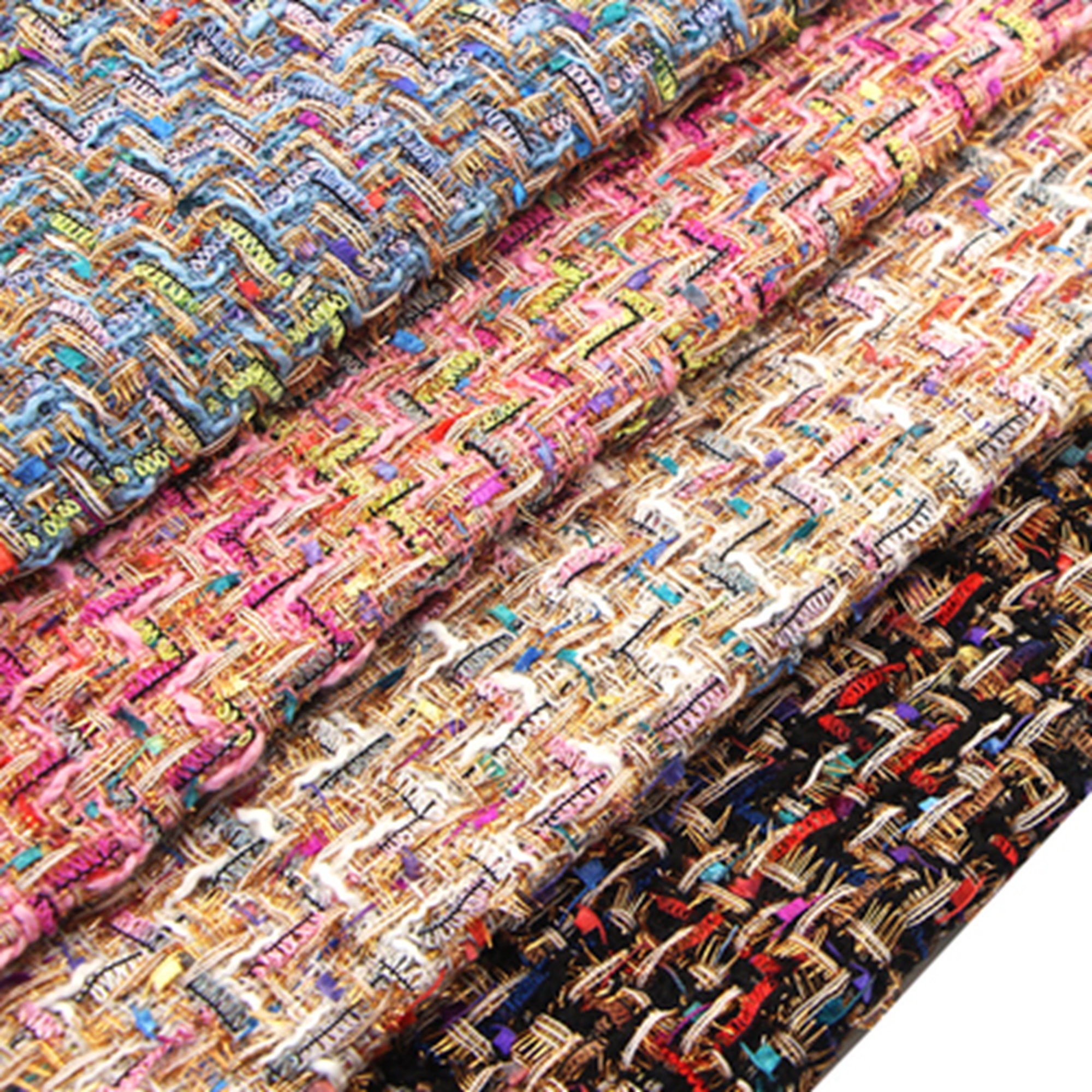 Fancy Tweed Fabric - Etsy 決算特価商品 Wool-Blend Jacket Tweed Fancy 毛皮/ファーコート