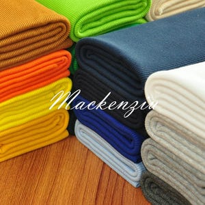 Cotton Ribbing Knit Fabric: 40 Colors Stretch Knit, Cuffs & Waistbands
