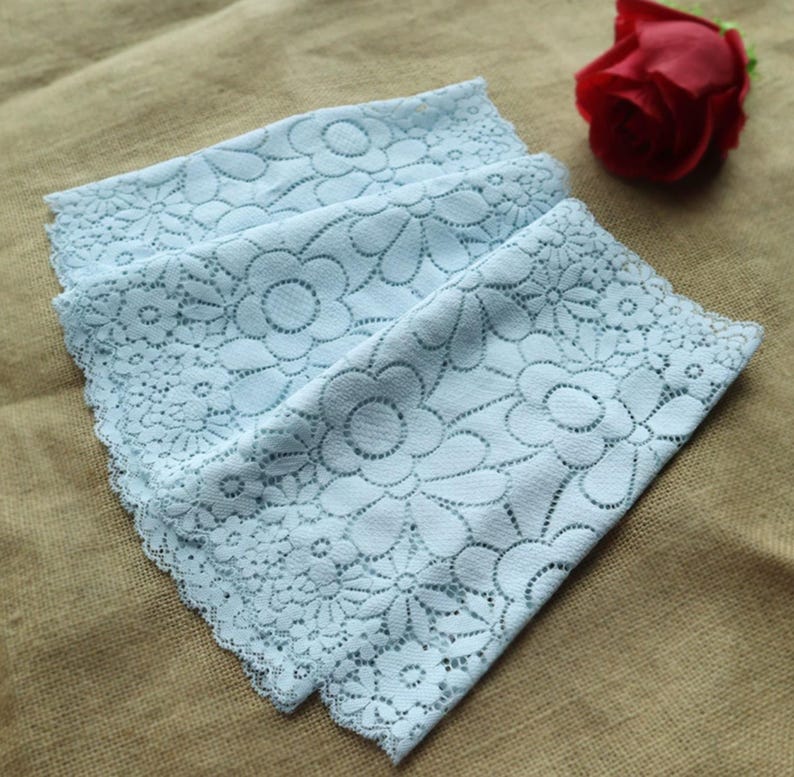 Width 8.5'' Lace Trim, Embroidered Lace Trim, Stretch Lace Fabric