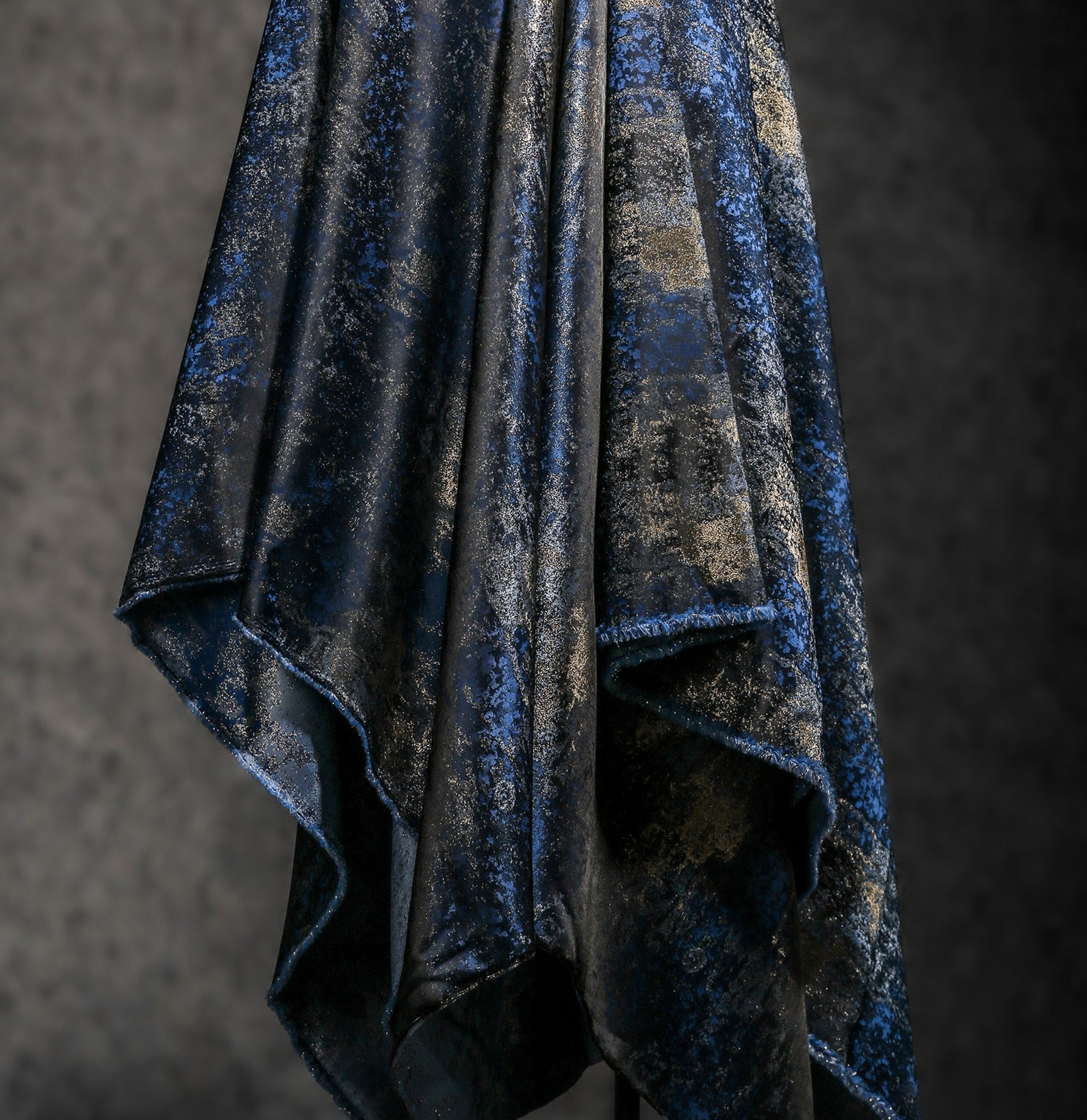 Blue gilt doublesided gradient jacquard fabric Jacquard Etsy