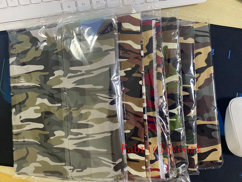 Army Camouflage 100/% Cotton Camou Print Fabric 57\u201dW Material BTY for clothing face masks crafts quilting Sale