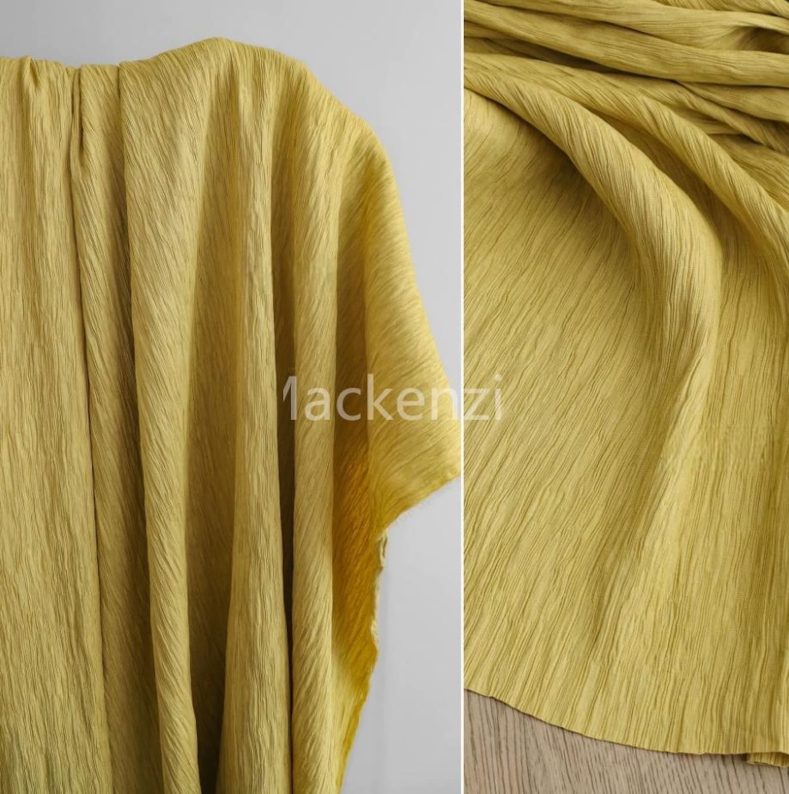 Cloth Off Sample Off-white Crinkled Jacquard Fabric: Bark Texture Cotton Rayon Blend ...