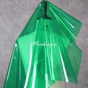 Green Transparent TPU Fabric: 48" Wide, Soft & Clear - By The Half Yard
