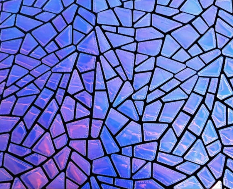 Spegelfärgat silverpaljetttyg: 2-vägs stretchigt broderi med glitter, geometrisk metallic bild 6