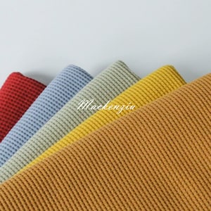 Cotton Waffle Fabric, Solids Variety, 62 Colors Available, Double-sided Pit Handmade Fabric 1/2 Yard， Yard