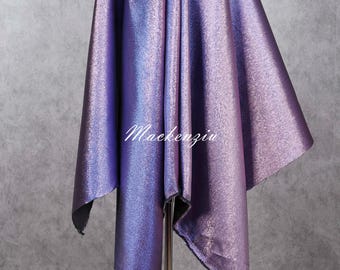 Gradient Aurora Jacquard Fabric: Blue Purple Cosplay Dress Material By The Half Yard