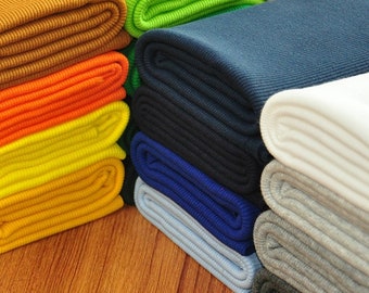 Tejido de punto acanalado elástico de algodón, tejido de punto elástico, 95% algodón, 5 perc elastan, para puños, cinturas, escotes
