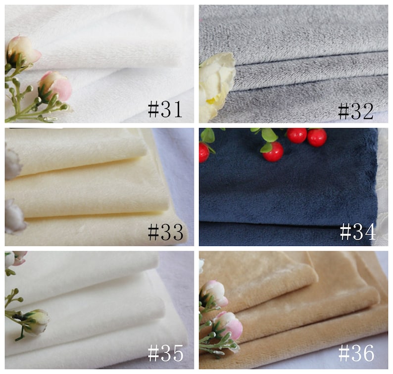 Solid Smooth Minky Fabric Cuddle Fabric Plush Toys Fabric Etsy