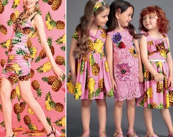 Cotton Fabric, Summer Dress Fabric, Printed Fabric, Princess Dress Fabric 1/2 Yard