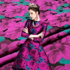 Floral Jacquard Fabric: Handmade DIY Dress & Coat Fabric, By The Yard