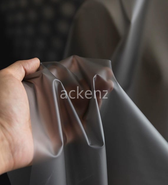 Black Translucent TPU Fabric: Waterproof Food Grade Plastic - 1/2 Yard