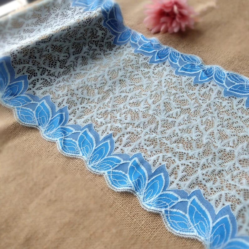 Width 8.5'' Lace Trim, Embroidered Lace Trim, Stretch Lace Fabric