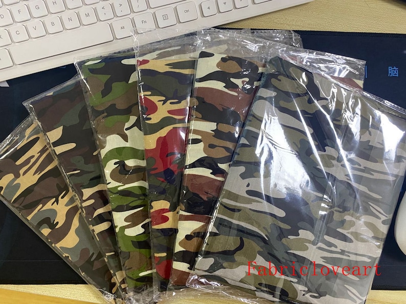 Army Camouflage 100/% Cotton Camou Print Fabric 57\u201dW Material BTY for clothing face masks crafts quilting Sale