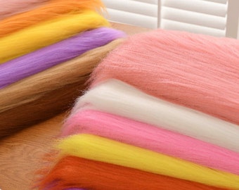 Solid Faux Fur Fabric: 12cm Long Pile, Cosplay Fursuit Prop (By The Half Yard)