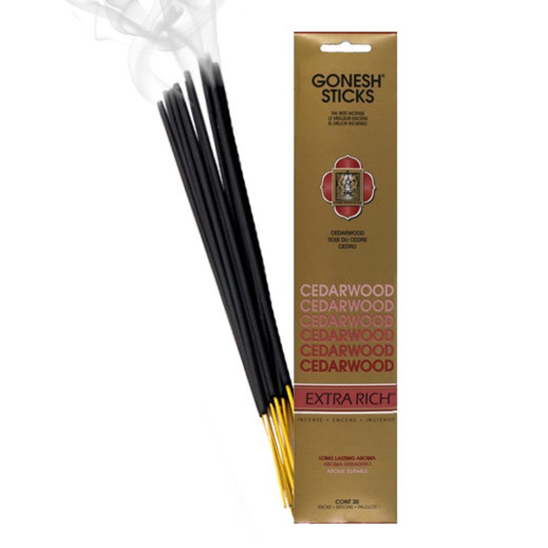 GONESH Cedarwood Incense Sticks 20 Sticks Etsy