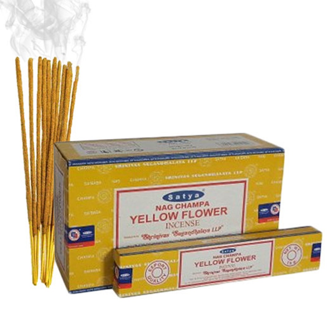 Satya Nag Champa Yellow Flower Incense Sticks - 15gr