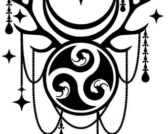 Horned God vinyl decal