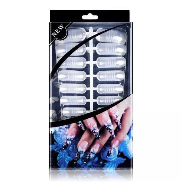 240 nail art diy design French nail extensions full coverage acrylic nail tips model for hard Telly UV poly gel