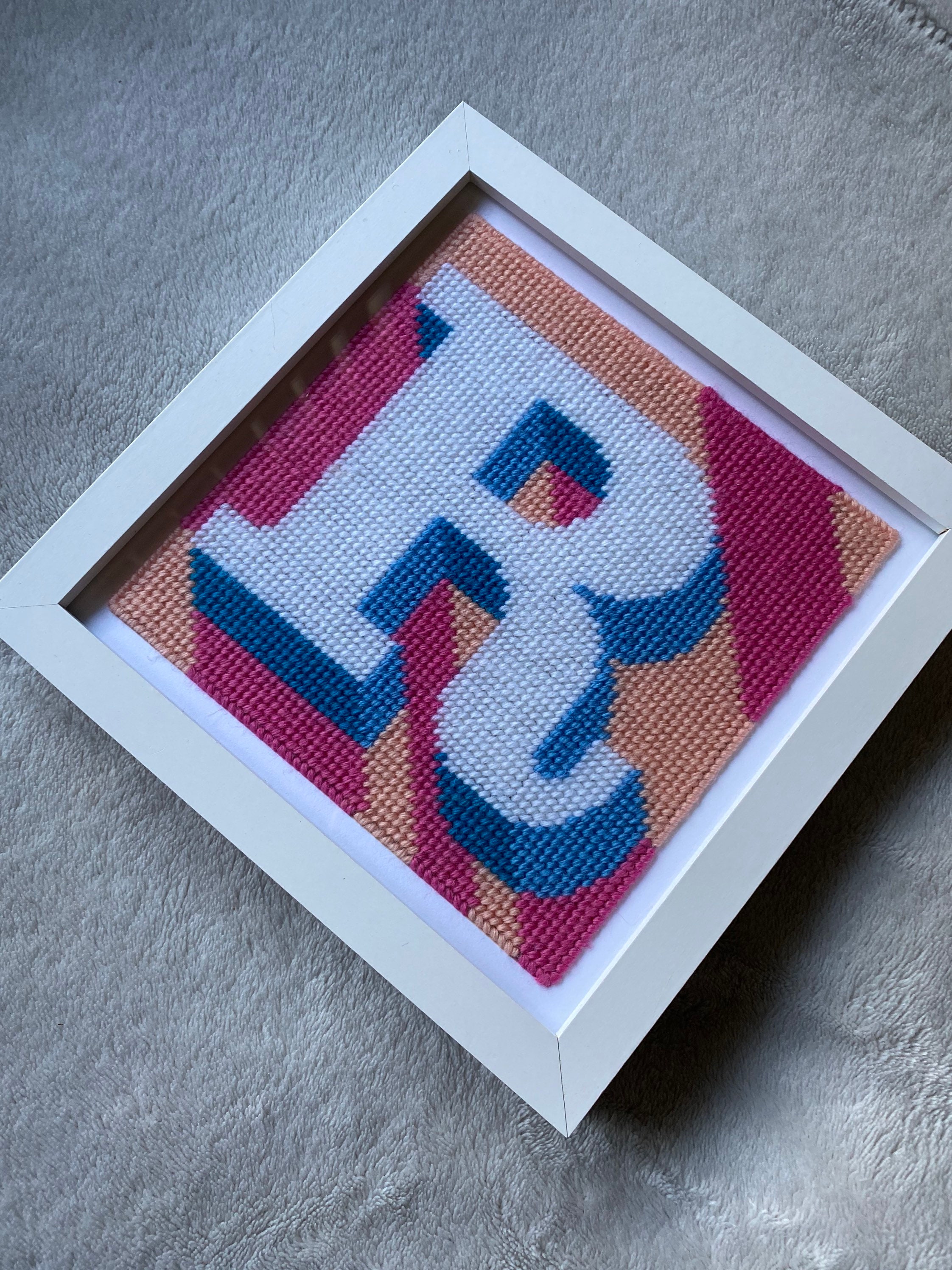 Alphabet / Letter Tapestry Wall Hanging With Frame Etsy UK