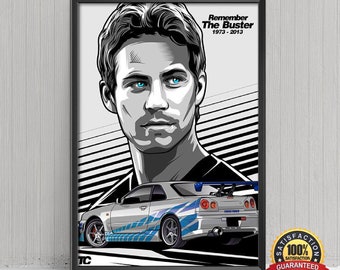 Paul Walker Poster Etsy