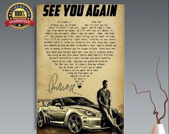 Paul Walker Poster Etsy