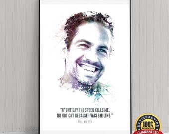 Paul Walker Poster Etsy