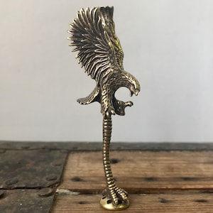Brass Pipe Tamper Eagle Bird of Prey - OOAK