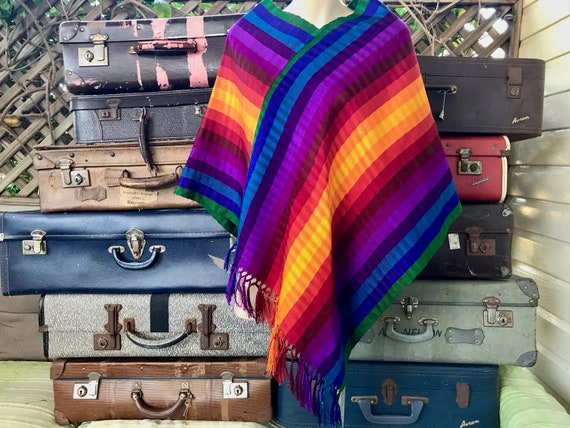 Sale!  1970's Vintage South Western Woven Poncho … - image 1