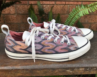 Converse Missoni Purple Orange Print Sz OOAK