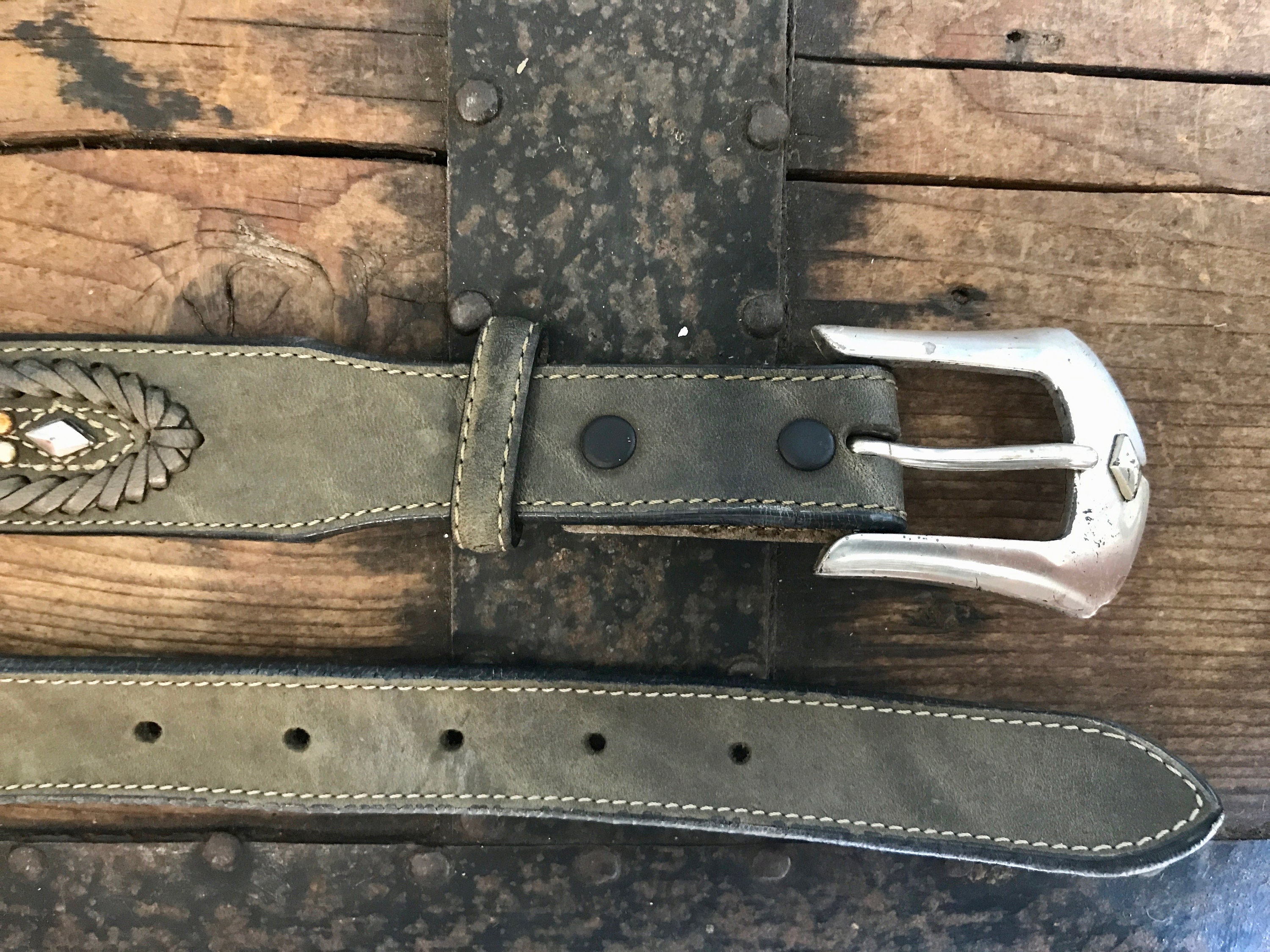 VTG 1990s punk belt Vintage Vintage 90s Punk Belt Leather Band Rock Y2K 90s Y2K  main image 3