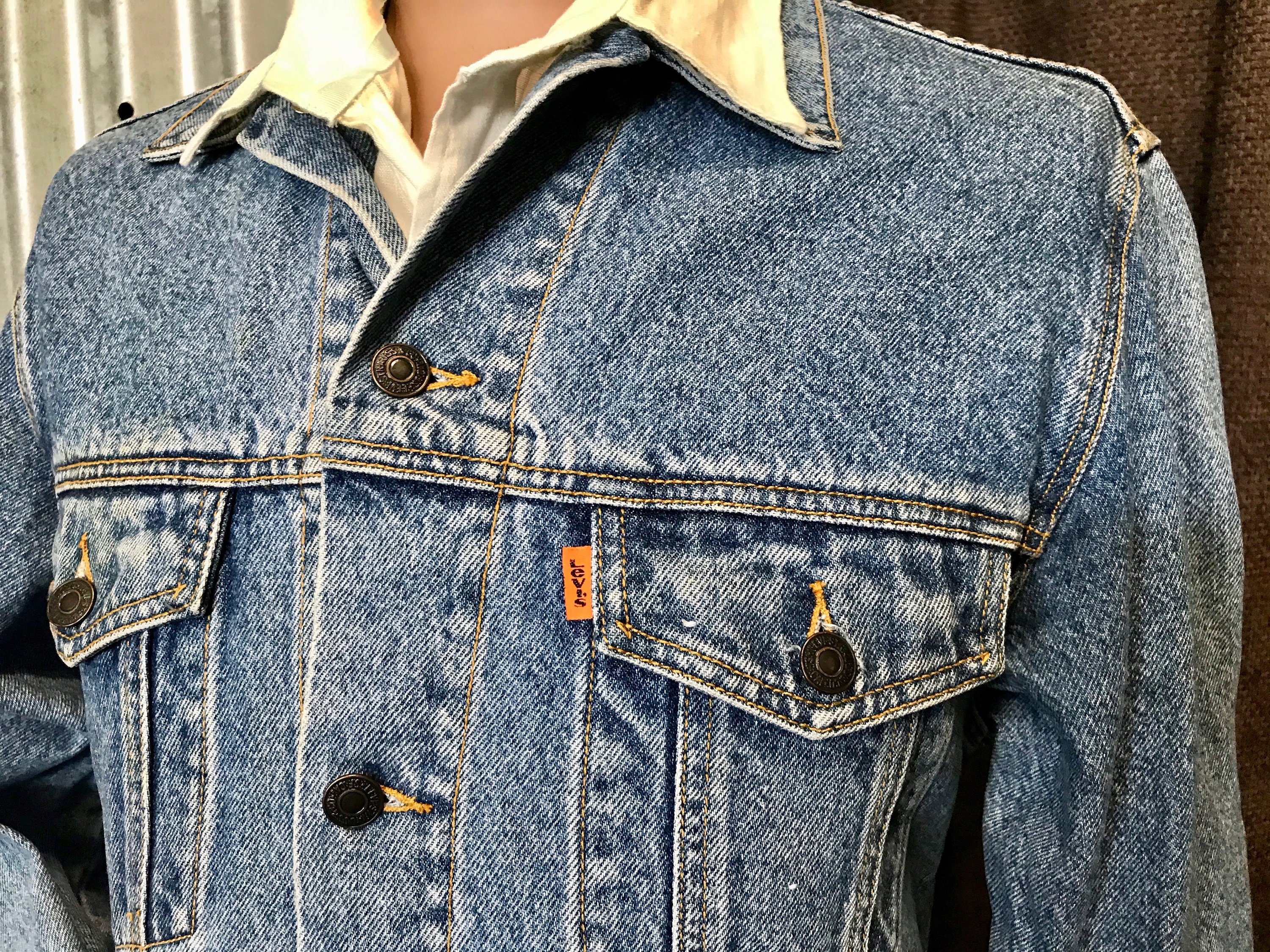 Vintage Levis Orange Tab Blue Denim Jacket M OOAK Etsy