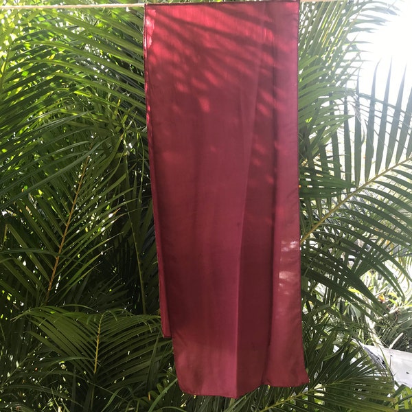 Sale! Vintage Silk 'Vera' Scarf Solid Burgundy - Oblong - OOAK