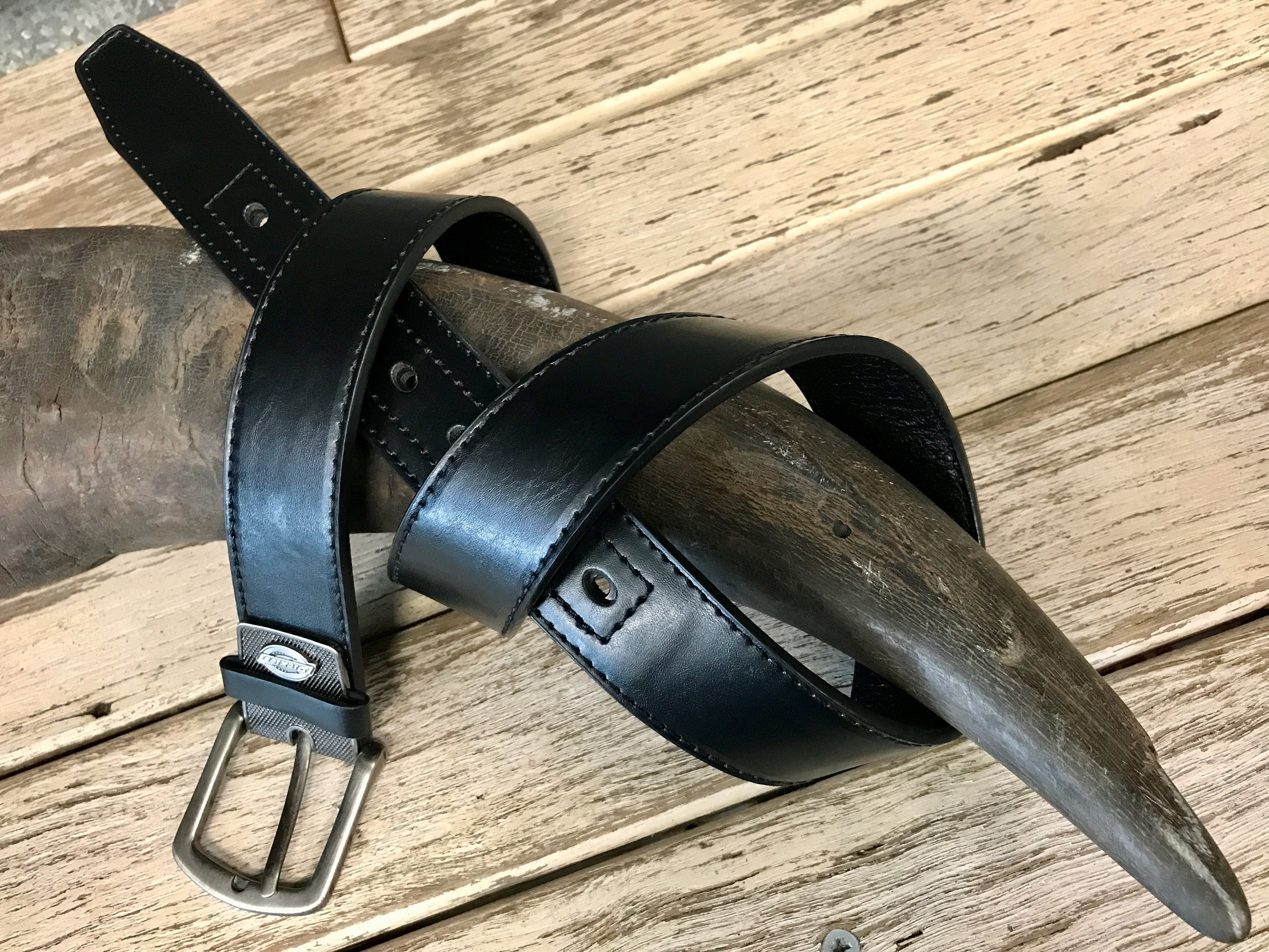 DAKS LONDON ENGLAND BLACK LEATHER BELT VINTAGE XS Men main image 3
