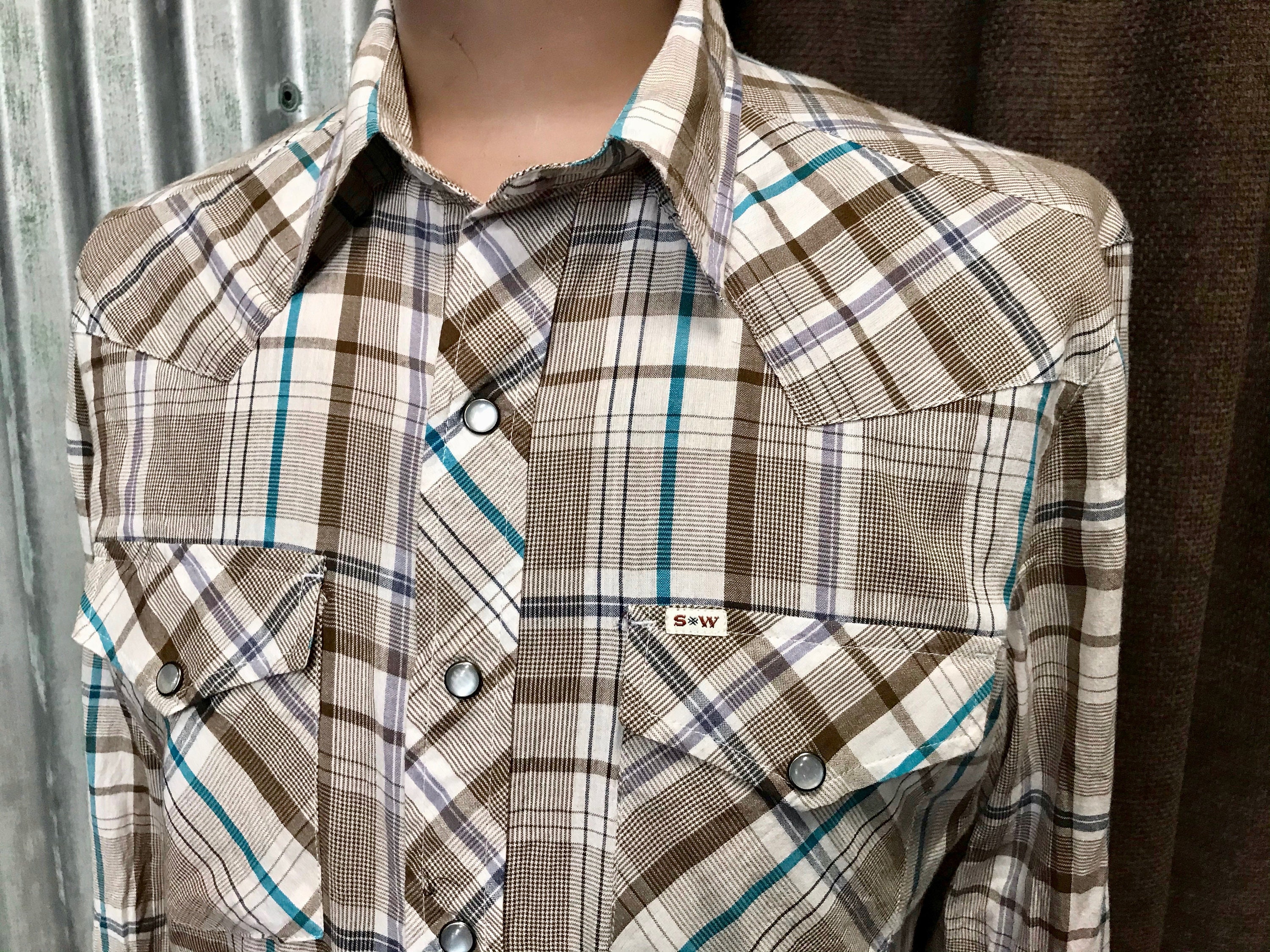 シャツ IONSEOUL Western Anton Check Shirt JE343 Iron Heart 9oz Selvedge Indigo Check Western Flannel - Black