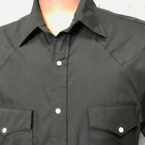 Sale!  Vintage Black Western S/S Shirt Sz L - OOAK