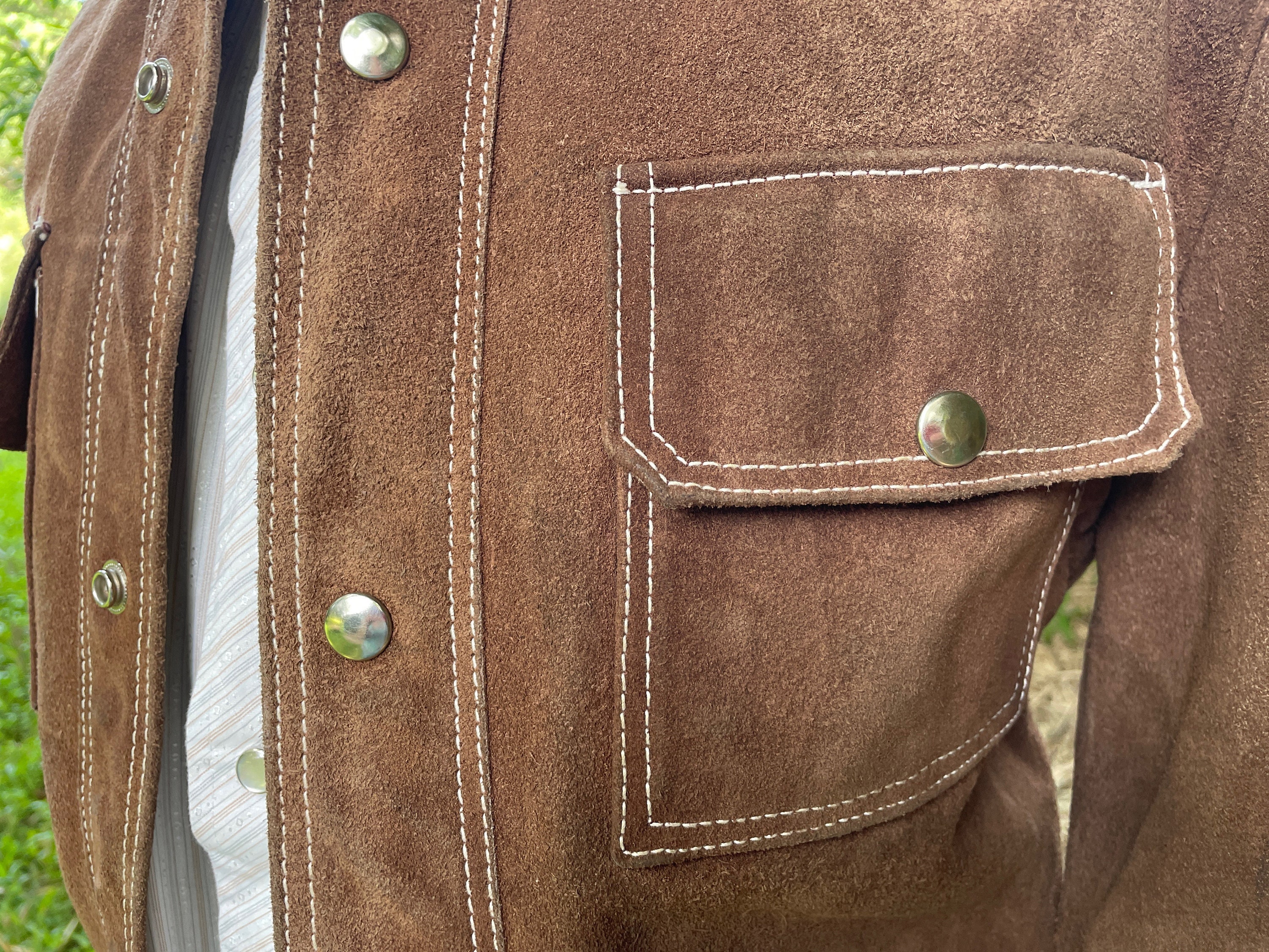 1980's Vintage Brown Suede Jacket Made in Mexico Sz XS 1980's Vintage Brown Suede Jacket Made in Mexico Sz XS