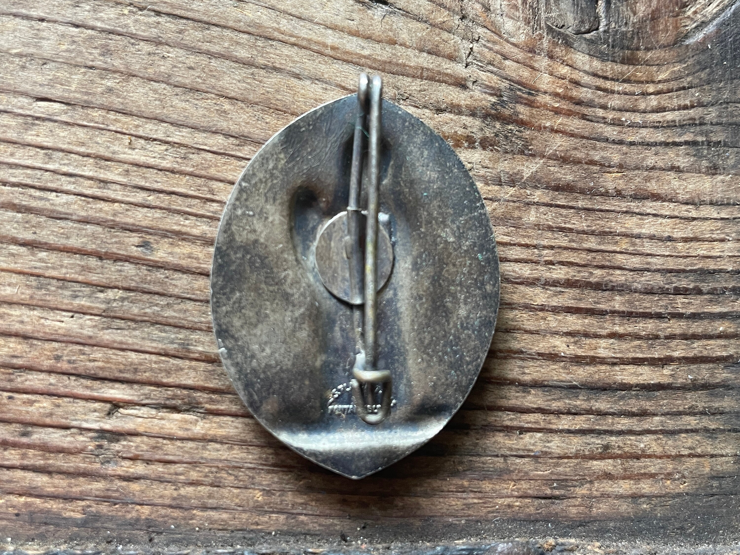 Broche Celtique Ancienne En Argent Sterling - Fermoir à Pompe, Vintage, Pièce Unique N°5360