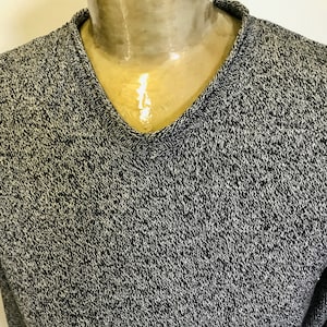 Grey V Neck Jumper Sz M - OOAK
